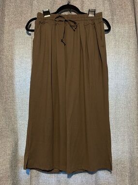Dibaolong Everyday Butter Soft Loungewear Drawstring Yoga Wide Leg Pants Brown